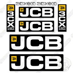 Fits JCB 3CX 14ft Super Decal Kit Backhoe Equipment Decals Replacement Stickers