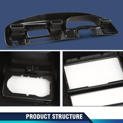 PIT66 Dash Bezel Radio Cluster Trim Panel Compatible with Ford F250 F350 Super D