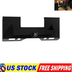1/4″ Universal Skid Steer Mount Plate W/2″ Cutout Trailer Hitch Receiver 3000LBS