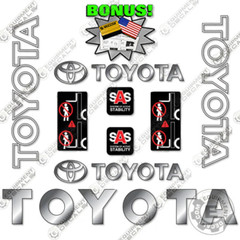 Fits Toyota 7FGU32 Forklift Decal Kit – 7 YEAR OUTDOOR 3M VINYL! +BONUS!