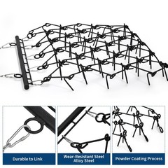 Heavy Duty 5 x 4.5 FT Drag Harrow with 3/8″ Tines for ATV UTVs & Lawn Tractors