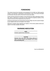 Caterpillar 4G63 4G64 Gasoline Engine Service Manual