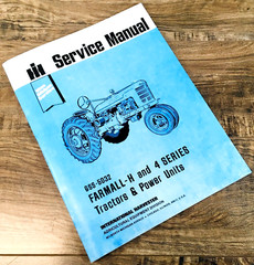 Farmall H Hv Tractor Service Manual Repair International Ih Mccormick Quick Ship