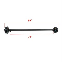 3500Lbs 5 Lug Electric Brake Trailer Axle 89in Hub 74in Spring 5×4.5 Bolts