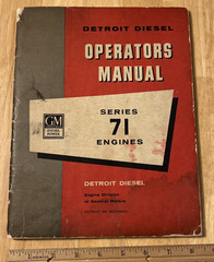 Lot of 2 Vintage 1950s GM Detroit Diesel Series 71 Engine Operators Manuals