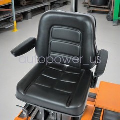 Lawn Mower Tractor Forklift Seat Excavator Universal Adjustable Backrest Armrest