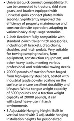 Skid Steer Hitch Attachment Compatible with 2″ Receiver Tubes