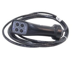 SureGrip Controls CU Handle Black, Single Trigger, 4 Buttons, 10 ft Wire Harness