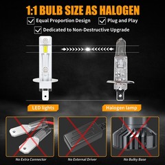 LED Tractor Headlight Kit For Kioti DK6020 DK6020CH-EU 6000K Bright White 4pcs