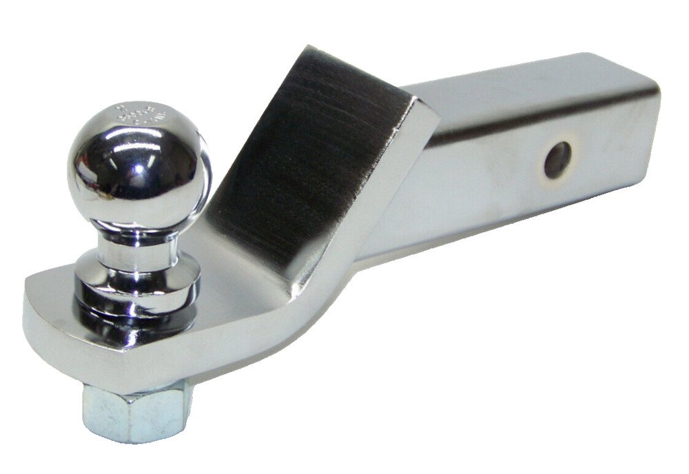 2″ Drop Hitch Chrome for 2″ Receiver Trailer Ball Mount with 2-5/16″ Ball
