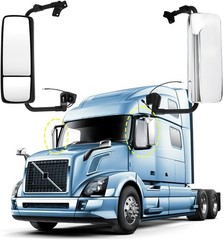 Door Mirror Assembly with Arm Fit For Volvo VNL 2004-2017,Truck Door Mirror Heat