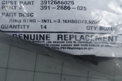 14-pcs Genuine Parker 391-2686-025 Retaining / Snap Ring 3.16HSGDx3.52Dx.109THK