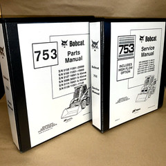 Bobcat 753 753H Skid Steer Loader Service Manual Parts Catalog Set Repair Shop