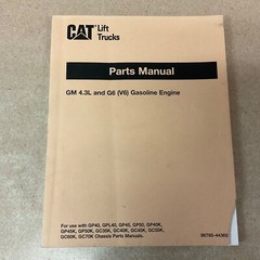 CAT Caterpillar GM 4.3L V6 ENGINE PARTS MANUAL BOOK CATALOG LIST FORK LIFT TRUCK