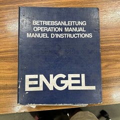 Engel INJECTION MOLDING MACHINE ES330/80 Operating Manual Wiring Drawings 1989