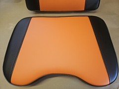Black & Orange Vinyl Seat Bottom & Back fits Allis Chalmers D15 D17 D19 D21