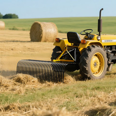 60″ 3 Point Landscape Rock Rake For Category 1 Tractor Rotate 360°