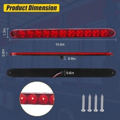 15inch 11 LED Trailer Rear Light Bar, Park/Brak Size: 15inch trailer light bar