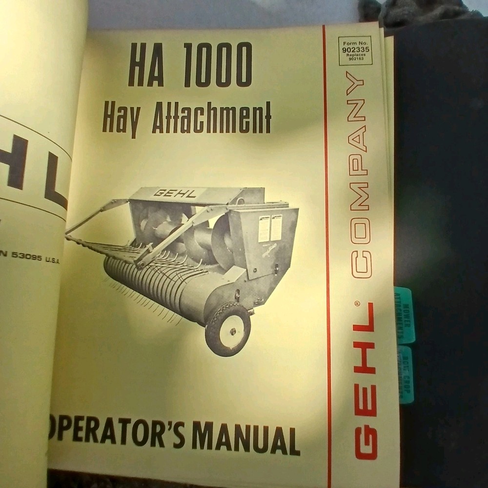 GEHL AGRICULTURE SERVICE OWNERS MANUAL BINDER OF Over 30 MIXED MANUALS