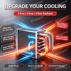3 Row Aluminum Radiator Fits For Ford 2N 8N 9N Tractors 8N8005 86551430