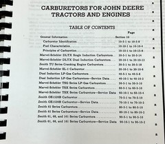 Service Manual fits John Deere Carburetors for A B D G H L M R Series Tractors
