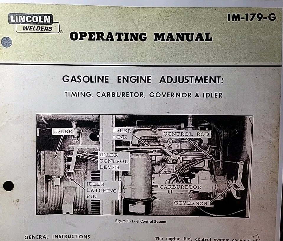 Lincoln SA-200 SAF 300 SAM 400 600 650 Gas DC Welder Fine Tuning Owners Manual