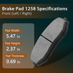 12.6 Front Brake Pads Rotors Drilled Slotted Kit Ford Edge Lincoln MKX 2007-2014