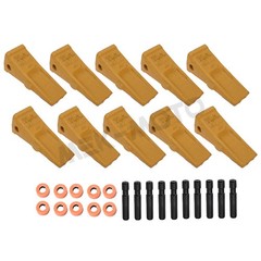 10×1U3202 Bucket Teeth with Pins 8E6208 Retainers 8E6209 for CAT J200 Series
