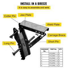 Professional Grade Bolt-On Backhoe Thumb – High Shear Strength Steel Design