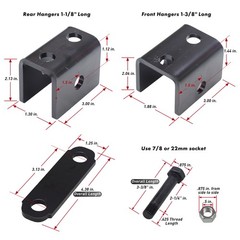 Trailer Leaf Spring Hanger Kit Single Axle Double Eye Spring Suspension