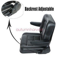 Universal Lawn Mower Tractor Seat Forklift Seat Adjustable With Armrest