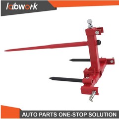 Labwork 49″ 3 Point Hay Bale Spear 3000lbs Capacity and 2 Stabilizers Spear
