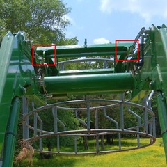 2Pcs Mounting Brackets Fits John Deere Global Euro Loaders Tractor Attachment