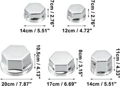 Motorcycle Screw Cap Cover Set, Silver Tone Nut Bolt Decora Color: Silver Tone
