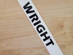 WRIGHT last name decal sticker vinyl (2) PAIR Gloss BLACK 24″ FAST USA
