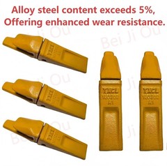 5PCS CAT Style J200 1U3202 Backhoe Shanks Complete With Teeth & Pins Set