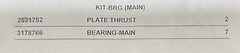 CAT 243-6718 Crankshaft Main Bearing Kit 3406C 3406B 3412C 3412 637E 631E