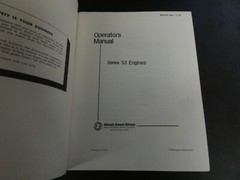 Detroit Diesel Series 53 Engines Operators Manual 6SE337 7/75
