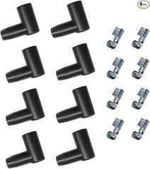 8PCS Spark Plug Boot Terminal Kit, Heat-Resistant Coil Boots Ignition Wires and