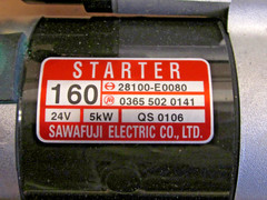 Genuine Hino Sawafuji Starter 28100-E0080-24 Volt-Made in Japan-NOT CHINA JUNK