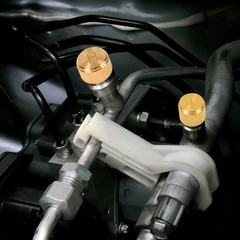 2pcs Car AC Valve Caps R134a System Brass Low Pressure Leak Proof Covers