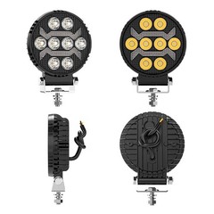 2Pcs 4.3” ROUND LED Work Lights Fits John Deere 2010 2640 3010 3020 4010 4020