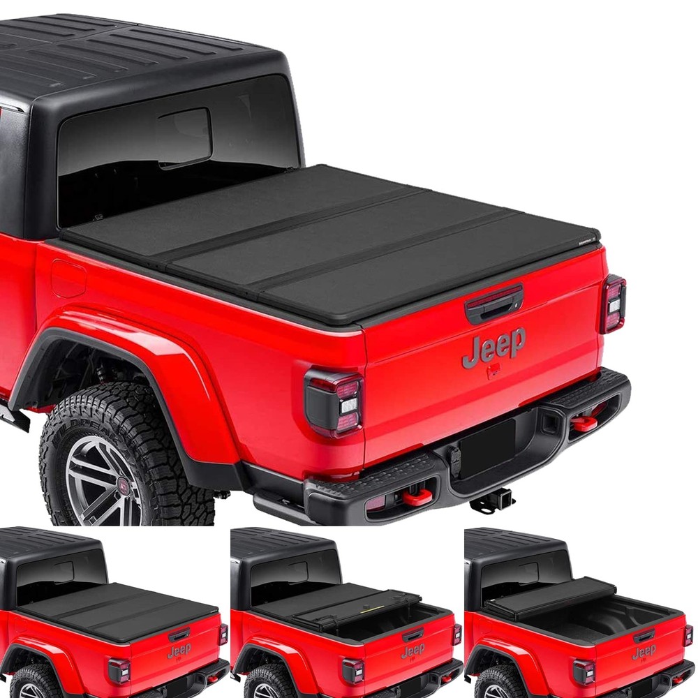 FRP Hard Tri-Fold Truck Bed Tonneau Cover 2020-2026 Gladiator JT 5ft Bed