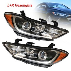 Hyundai Elantra 2017 2018 Halogen Headlight Driver Passenger Left Right