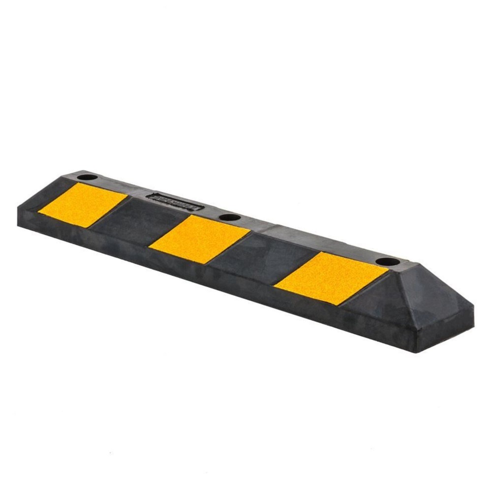 Guardian Parking Stop, 3ft Rubber Curb w/Mounting Holes, Black/Yellow (Used)