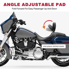 2009-2025 Adjustable Driver Rider Backrest compatible with Harley Davidson To…