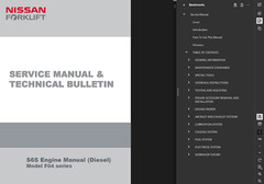 NISSAN FORKLIFT F04 F04D40HQ SERVICE ENGINE REPAIR SHOP PARTS MANUAL PDF ON USB