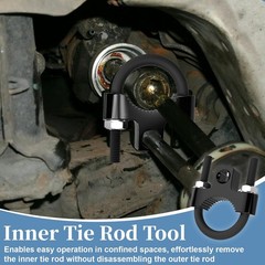Inner Tie Rod Removal Tool, Tie Rod Puller with Non-Slip Teeth, 3/8” Universal