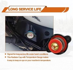 1.8 Bar Radiator Cap 25.6psi High Pressure Radiator Cap with Temperature Gauge C