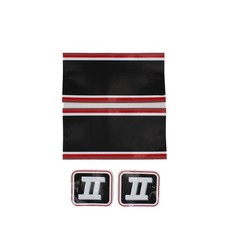 83929378 New Red/Black Hood Force II Decal Kit Fits Ford 8210 EBPN16605SA